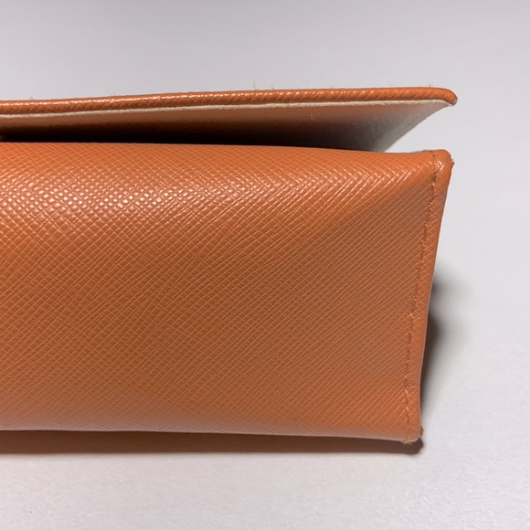 Tory Burch Saffiano Leather Sunglasses Eyeglasses Case Gold Logo with Pouch - Picture 8 of 15